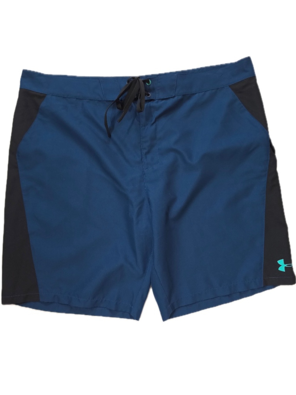 Under Armour Board Shorts Mens 42 Blue Colorblock Drawstring Back Pocket